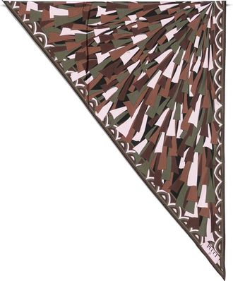 Pucci Baiadera-print Silk Triangle Scarf