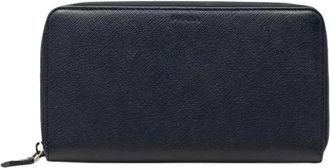 Prada Pre-owned Wallets, female, Blue, Size: ONE SIZE Pre-owned Zip-Around Long Wallet