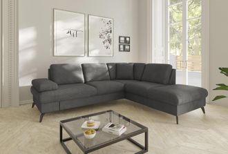 Sit&more Ecksofa »Morris Jubi L-Form, B: 238 cm« mit Armteilfunktion & 1 Zierkissen, optional Bettfunktion