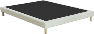 Vente-Unique Somier decorativo tapizado 140 x 190 cm - Beige - KOZANI de YSM&Eacute;E