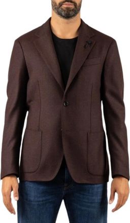 Lardini Giacca - Heren - Blazers - Bruin - XL - Leer - Jassen