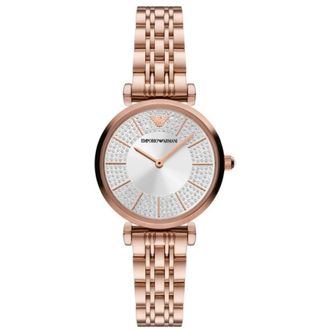 Emporio Armani Roze Roestvrijstalen Dameshorloge - Dames - Horloges - Roze - ONE Size - Accessoires