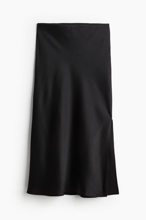 H&M Jupe aus Cr&ecirc;pe-Satin - Schwarz