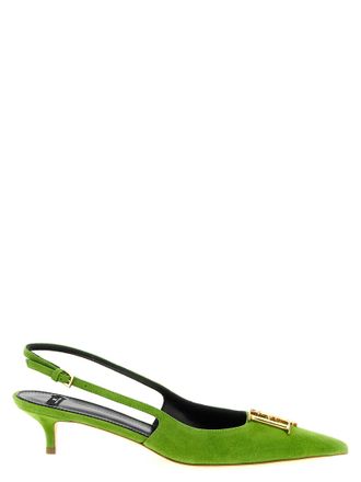 Elisabetta Franchi Womens Suede Slingbacks