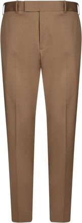 Pantaloni Torino Beige Op Maat Gemaakte Broek voor Mannen - Heren - Nette broeken - Bruin - M - Leer - Broeken