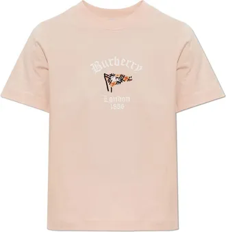 Burberry Frankie T-Shirt - Dames - T-shirts - Roze - XS - Katoen - Tops