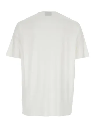 Emporio Armani Mens T-Shirt Lyocell Off White T-Shirts And Polos
