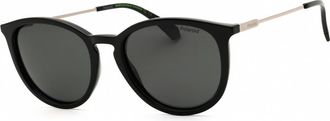 Polaroid Polarized Grey Oval Unisex Sunglasses PLD 4143/S/X 0807/M9 53