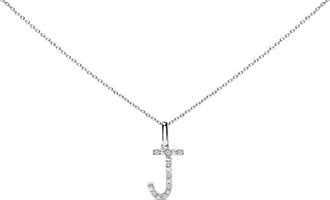 House of Brilliance Sterling Silver Diamond Accent C Initial Pendant Necklace