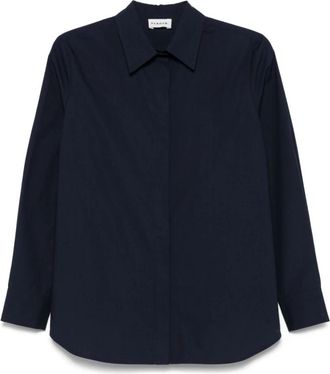 P.A.R.O.S.H. Blauw Button-Up Overhemd met Kraag - Dames - Overhemden - Blauw - S - Overhemden
