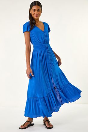 Roman Tiered Buttoned Maxi Dress