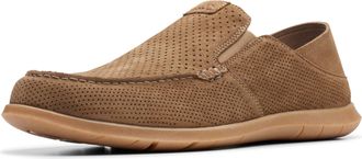 Clarks Mens Flexway Easy Moccasin, Light Tan Suede, 14 UK