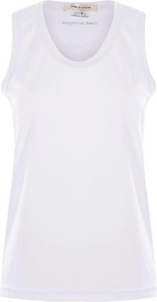 Comme Des Gar&ccedil;ons Canotta in Jersey con Logo - - Tops - Donna - Bianco - L
