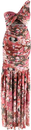Misa Floral Resort Batik Mesh Alethea Dress Size S