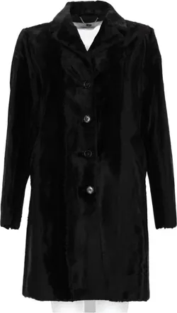 Palt&ograve; Single-Breasted Coat With Classic Collar And Four Front Buttons