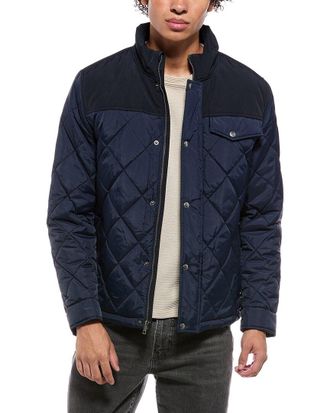 Cole Haan Signature Tonal Mix Media Diamond Jacket
