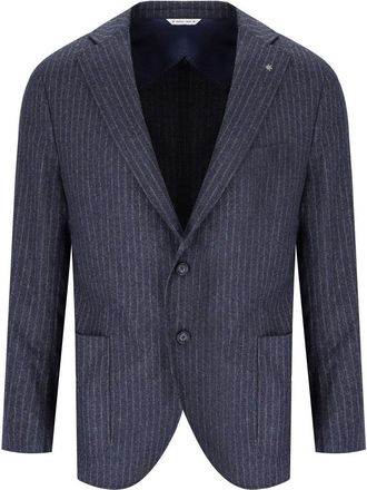 Manuel Ritz Blue Pinstripe Single Breasted Jacket