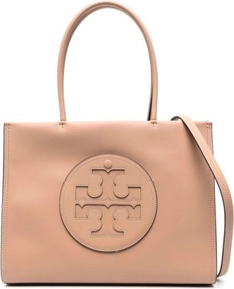 Tory Burch Ella Bio Small Tote Bag - Dames - Shoppers - Beige - ONE Size - Leer - Tassen