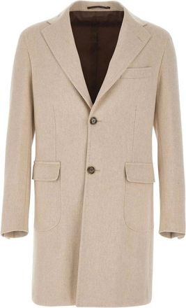 Barba Coats Wit - Heren - Mantel - Wit - S - Wol - Jassen