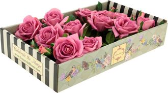 Mark Roberts Luscious Garden Rose Natural Touch, Box of 6 in Blush at Nordstrom