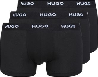 HUGO BOSS Hugo Heren Boxershorts Katoenmix (Set van 3) (Zwart)