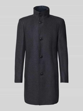 HUGO BOSS Slim Fit Wollmantel aus Woll-Mix Modell HYDE in Marine, Gr&ouml;&szlig;e 102