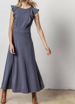 Lilla P Odyssey Flounce Trim Maxi Dress