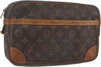 Louis Vuitton Pre-owned Canvas Clutch - Dames - Vintage Clutch - Bruin - ONE Size - Vintage