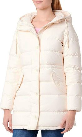 GANT Womens Cream Long Down Jacket - Size Medium