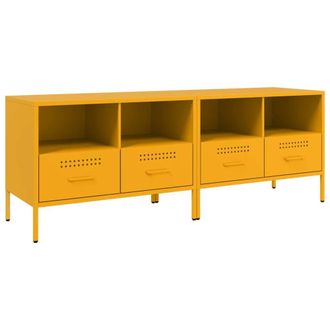 Berkfield Home TV Cabinets 2 pcs Mustard Yellow 68x39x50.5 cm Steel