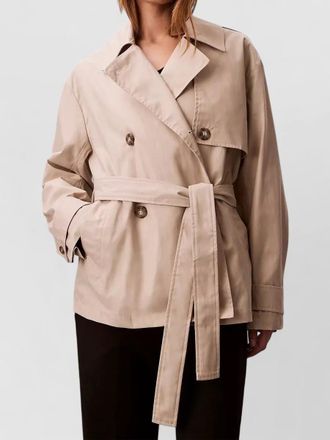 Calvin Klein cotton trench coat mid length design