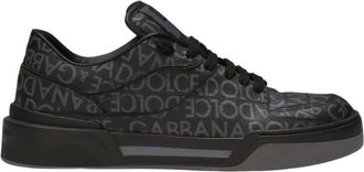 Dolce & Gabbana Coated-Jacquard Sneakers - Heren - Sneakers - Zwart - 41 EU - Schoenen