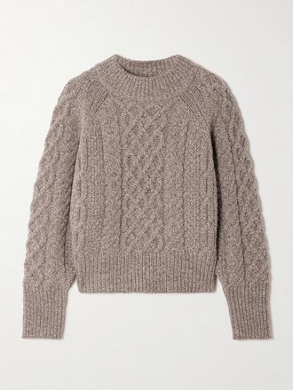 Emilia Wickstead Pullover Cropped In Misto Lana A Trecce Emory - Neutri