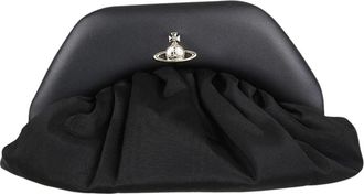 Vivienne Westwood Brooke Clutch - Dames - Clutches - Zwart - ONE Size - Katoen - Tassen