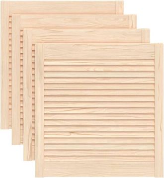 vidaXL Puertas De Armario De Lamas 4 Uds Madera De Pino 61,5x59,4 Cm Vidaxl