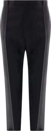Saint Laurent Zwarte Broek Haak Rits Zakken - Heren - Slim Fit Broeken - Zwart - L - Wol - Broeken
