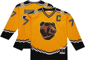 Mitchell & Ness Mens Mitchell & Ness Ray Bourque Gold Boston Bruins Big & Tall 1996-97 Blue Line 2.0 Jersey at Nordstrom, Size 5Xb