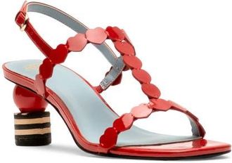 Frances Valentine Kiki Heart Strap Sandal in Red at Nordstrom, Size 6.5