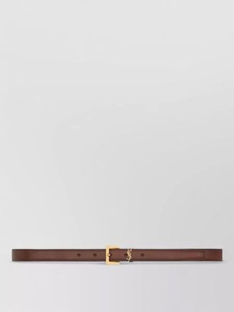 Saint Laurent cassandre leather belt gold tone hardware