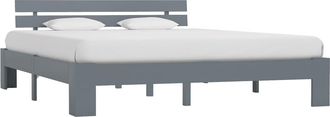 vidaXL Vidaxl - Estructura De Cama Sin Colch&oacute;n Madera De Pino Gris 180x200 Cm