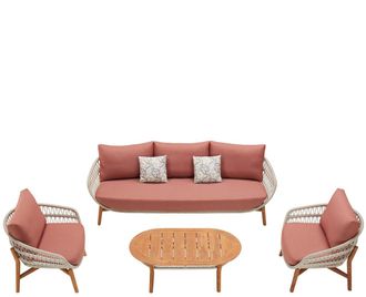 Higold 4-teiliges Design Gartenlounge-Set Vasca Terracotta - 5 Sitzpl&auml;tze