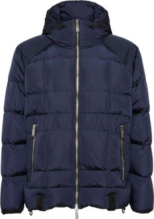 Dsquared2 Navy Blauwe Rits Hoodie Jas - Heren - Winterjassen - Blauw - M - Jassen