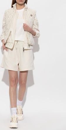 Moncler T-shirt With Embroidered Logo, Womens, White