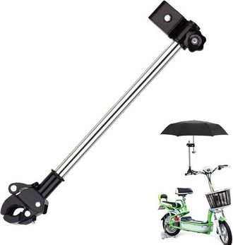 No Brand Soporte Universal De Liberaci&oacute;n R&aacute;pida Para Sombrilla De Bicicleta, Bicicleta El&eacute;ctrica, Cochecito Y Silla De Ruedas - Barra De Acero Inoxidable, Abra