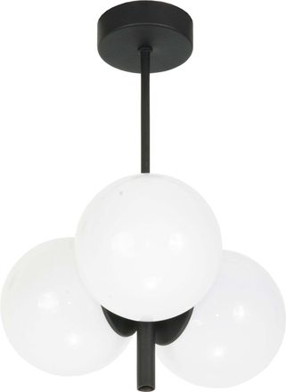 OEM L&aacute;mpara De Techo Negra Con Pantalla Blanca Petit 13-819