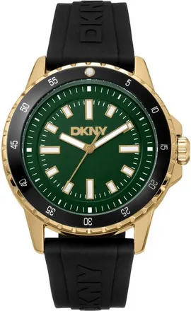 DKNY Sport Silicone Strap Watch, 43mm in Dark Green at Nordstrom