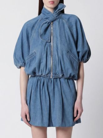 Patou Bomber di jeans con fiocco Patou