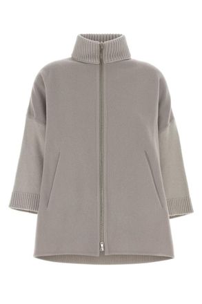 Herno Grey Mock Collar Jacket