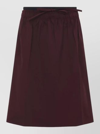 Prada pleated front skirt back pocket design