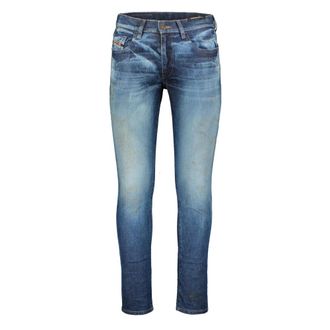Diesel Slim-fit Jeans, male, Blue, Size: W26 Light Blue Slim Jeans with Wear Details